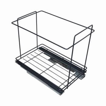Sortownik śmieci EcoCube ANTRACYT do szafki od 40 cm Cichy domyk 4x8 l