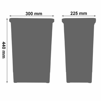 Sortownik śmieci EcoCube ANTRACYT do szafki od 40 cm Cichy domyk 1x24 2x8 l