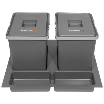 Sortownik śmieci FUTURE do szuflady BLUM w szafce 60 cm 2 kosze 2x15 litrów wysokość 28 cm