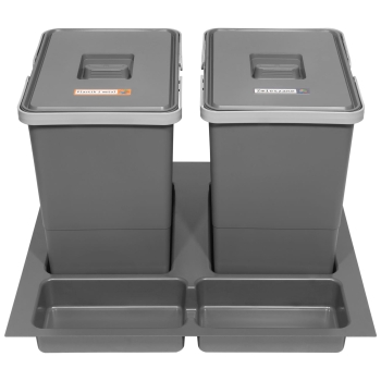 Sortownik śmieci FUTURE do szuflady BLUM w szafce 60 cm 2 kosze 2x18 litrów wysokość 34 cm