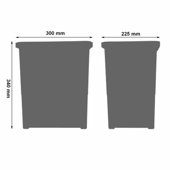 Sortownik śmieci FUTURE CONFIG do szuflady w szafce 80 cm 4 kosze 2x7 + 2x18 litrów wysokość 28/34 cm