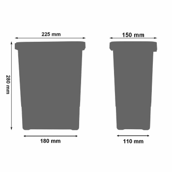 Sortownik śmieci FUTURE CONFIG do szuflady w szafce 60 cm 4 kosze 2x24 2x7 litrów wysokość 44/28 cm