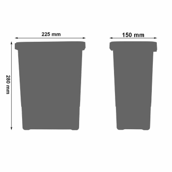 Sortownik śmieci FUTURE do szuflady BLUM w szafce 60 cm 3 kosze 1x15 + 2x7 litrów wysokość 28 cm