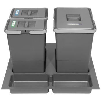 Sortownik śmieci FUTURE do szuflady w szafce 60 cm 3 kosze 1x18 + 2x8 litrów wysokość 34 cm