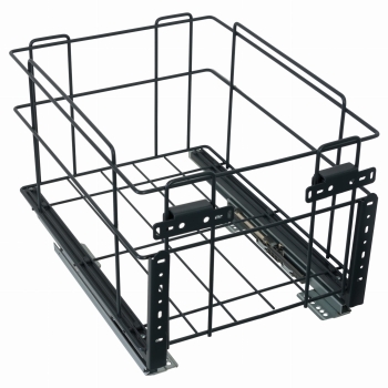 Sortownik śmieci SQUARE ANTRACYT do szafki 40 cm Cichy domyk 2x24 z mocowaniem frontu meblowego