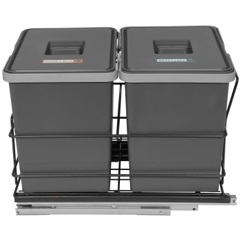Sortownik śmieci MODERN ANTRACYT do szafki od 40 cm Cichy domyk 2x15