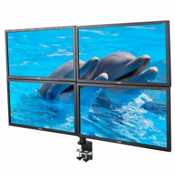 Uchwyt biurkowy z pełną regulacją do czterech monitorów LCD LED 10" - 30"