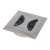 Przepust kablowy FLY ze szczotką 90x90mm fi 80mm stal nierdzewna